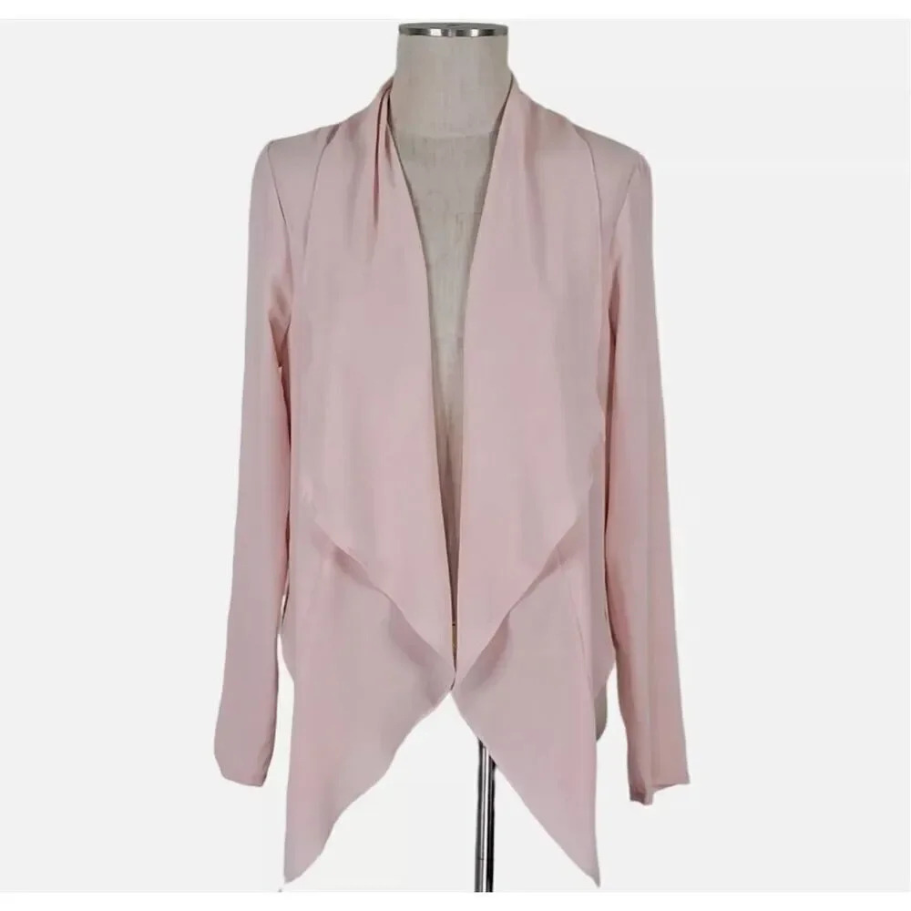 TORRID | Crepe Shrug Open Draped Waterfall Light Pink Lightweight Blazer | 4 4X